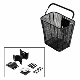 Coș față cu adaptor, împletitură deasă, 24×17×22 cm pt trotineta - Accesorii > Cos bicicleta  - BikeCentral