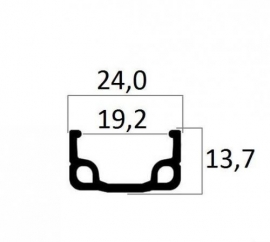 Janta de 27-1 1/4 aluminiu argintiu