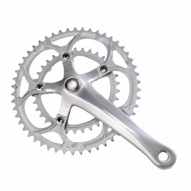 Angrenaj cursier 50/34 cu foaie montabila, aluminium argintiu M-Wave - Pedalier si pinioane > Angrenaj bicicleta  - BikeCentral