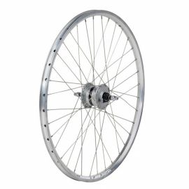 Roata de 622 cu dinam in butuc Shimano de 2,4 W, argintiu - BikeCentral