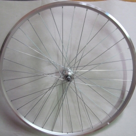 Roata spate 622 cursier, pe filet, argintiu - BikeCentral