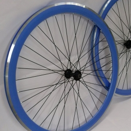 Set roti cursier, butuci casetat, janta albastra - Roti si piesele > Roti bicicleta > Roata 622 cursiera  - BikeCentral