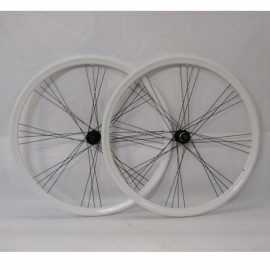 Set de roti 622, 9x4 spitat alb frana pe disc - BikeCentral