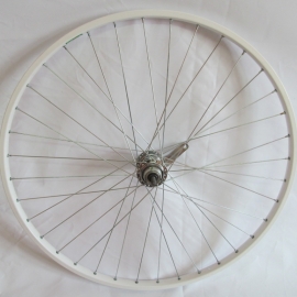 Roata spate 26 1-3/8, torpedo, simpla, capsat, Rigida - alb - BikeCentral