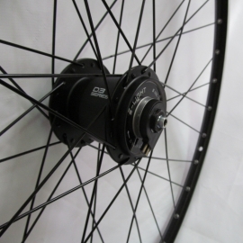 Roata 622 dinam in butuc Sram I-Light D3 6W3V - negru capsat