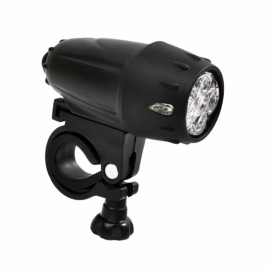 Far fata pe baterie, 5 led, JY-593 - negru - BikeCentral