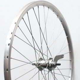 Roata spate 622, dubla, torpedo - argintiu - BikeCentral
