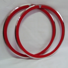 Janta 622 cursiera inalt, cu 32 gauri- rosu, pereche - BikeCentral