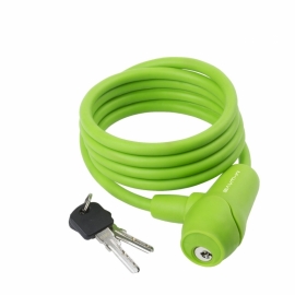 Antifurt spiral verde cu cheie - Antifurt  - BikeCentral