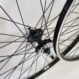 Set roti 622 FIXI/FLIP-FLOPP negru capsat pe rulmenti