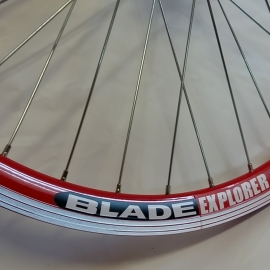Roata spate 26" perete dublu, cu butuc spate casetat SunRace