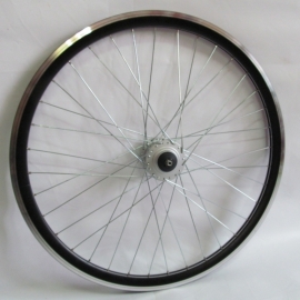 Roata fata 622, cu dinam in butuc, Sram D3, culoarea negru, spite argintiu