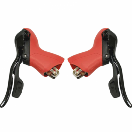 Maneta frana/schimbator cursier Microshift 3x8v rosu - BikeCentral