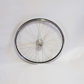 Roata fata 622, perete dublu,dublu capsat, dinam in butuc, negru - BikeCentral