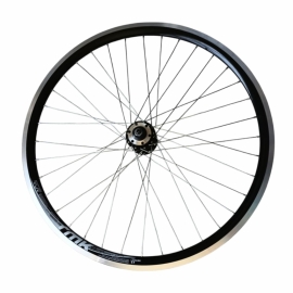 Roata spate 26,butuc frana pe disc,pe filet, cu spite negre - BikeCentral