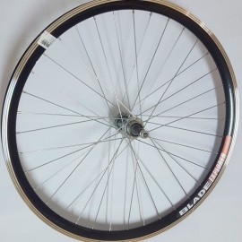 Roata spate 26, perete dublu negru, butuc pe filet  - BikeCentral