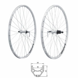 Set de roti de 26 MTB capsate cu butuci Shimano  - BikeCentral