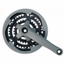 Angrenaj MTB otel 42T negru cu gri - BikeCentral