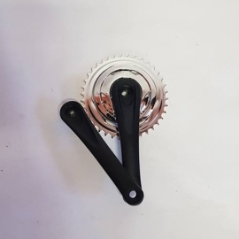 Angrenaj Prowheel 1V negru 38T - BikeCentral