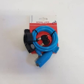Antifurt spiral albastru cu 2 cheie - BikeCentral