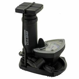 Pompa Beto cu picior cu manometru negru - BikeCentral