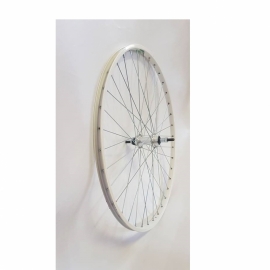 Roata spate 26-1 3/8 pe filet pe capsat alb