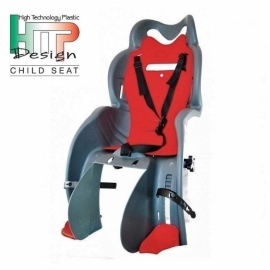 Scaun pentru copii HTP SAMBAS pe portbagaj gri - BikeCentral