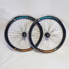 Set roti 622 cu perete inalte FIXI cu abtibild orange - BikeCentral