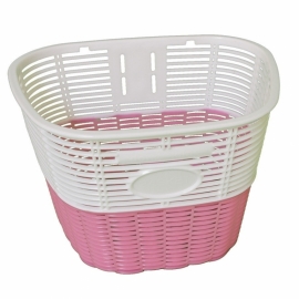 Cos fata alb cu roz din plastic - BikeCentral