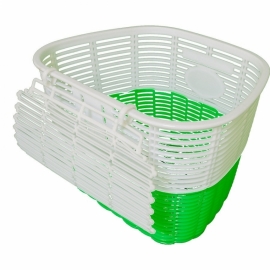 Cos fata alb cu verde din plastic - BikeCentral