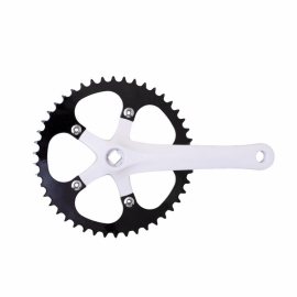 Angrenaj 46T otel alb - BikeCentral