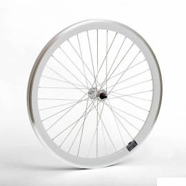 Roata fata 622 pe filet argintiu cu perete duble inalte subtiri - BikeCentral