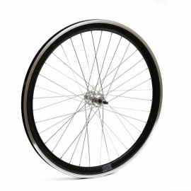 Roata spate 622 pe filet negru cu perete duble inalte subtiri - BikeCentral