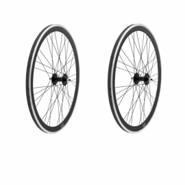 Set roti 622 Fixi negru fix/free pe rulmenti 4cm 9x4  - BikeCentral