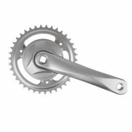Angrenaj argintiu 38T cu brat aluminiu - BikeCentral