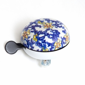 Sonerie mare cu flori albastre 8 cm - BikeCentral