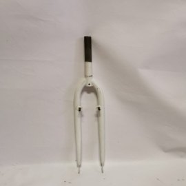 Furca fata 622 alb otel gat 1 1/8 - BikeCentral