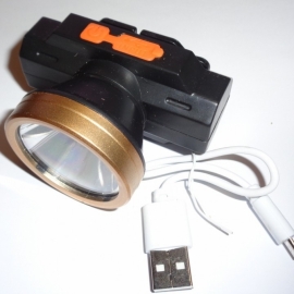Laterna frontala cu acumulator USB 1 Led - BikeCentral