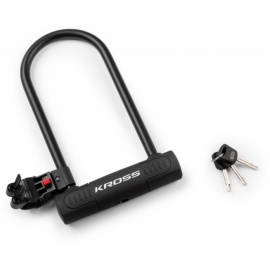 Antifurt tip U Kross cu cheie negru - BikeCentral