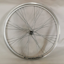 Roata spate 26 cu geanta dubla din aluminiu argintiu - BikeCentral