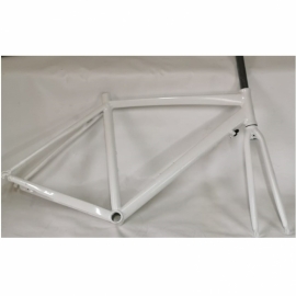 Cadru si furca alb cursiera 48 cm - BikeCentral