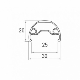 Janta Gipiemme N25 28/29 disc negru 32 gauri